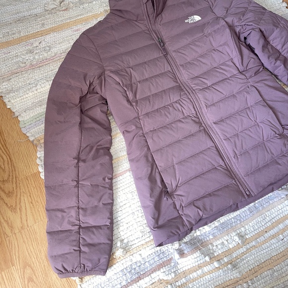 EUC The North Face Light Plum Belleview Stretch Down Puffer Jacket Size Medium - Picture 2 of 10